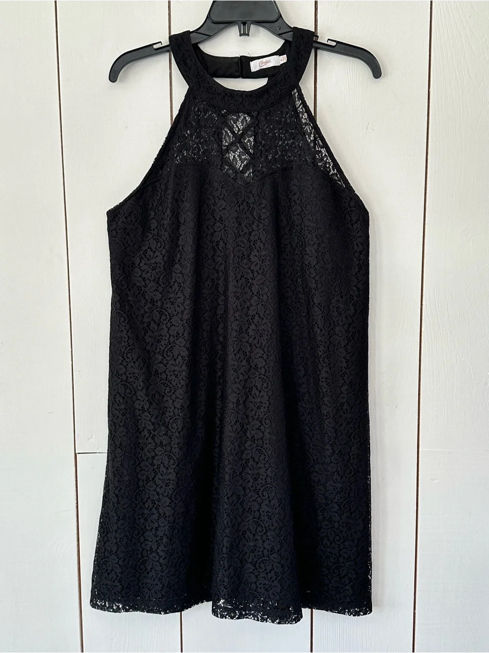 Candie's | Dresses | Candies Black Lace Halter Dress Sz Zl Goth Vamp |  Poshmark